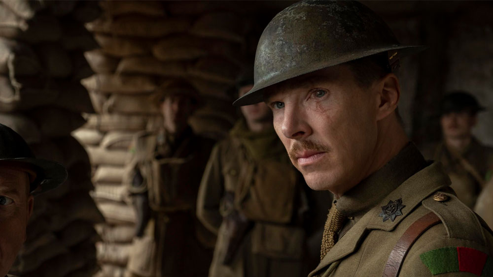 Benedict Cumberbatch in una scena del film 1917