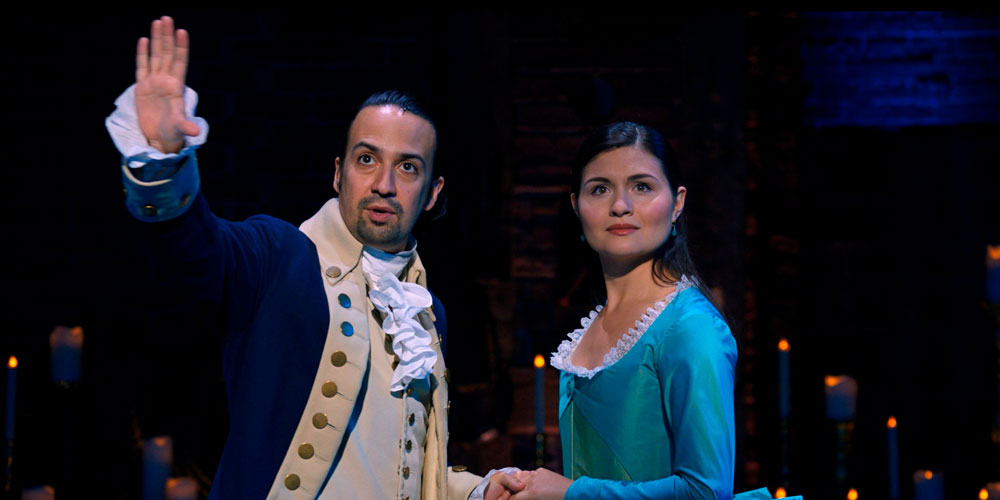 Alexander Hamilton ed Eliza Schuyler nel musical su Disney+